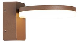 Nowoczesna lampa ścienna zewnętrzna brązowa rdza z wbudowanym LED IP54 - Esmee