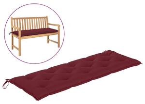 Poduszka na ławkę ogrodową, winna czerwień, 150x50x7cm, tkanina