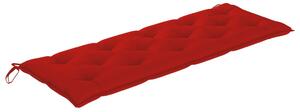 Poduszka na ławkę ogrodową, czerwona, 150x50x7cm, tkanina