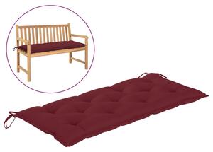 Poduszka na ławkę ogrodową, winna czerwień, 120x50x7cm, tkanina