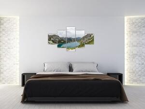 Obraz jeziora w górach (125x70 cm)