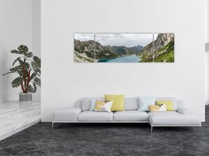 Obraz jeziora w górach (170x50 cm)