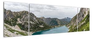 Obraz jeziora w górach (170x50 cm)