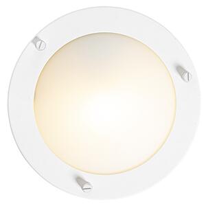 Nowoczesna lampa sufitowa biała 18 cm IP44 - Yuma