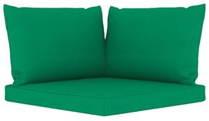 Poduszki na sofę z palet, 3 szt., zielone, tkanina