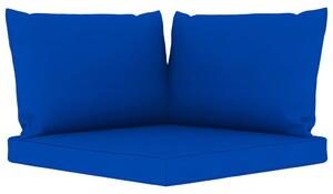 Poduszki na sofę z palet, 3 szt., niebieskie, tkanina