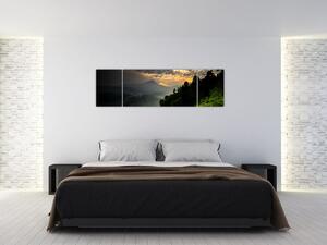 Obraz - zielony górski krajobraz (170x50 cm)