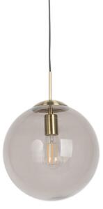 Inteligentna lampa wisząca mosiężna ze szkłem dymnym 30 cm z WiFi ST64 - Ball