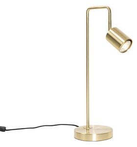Nowoczesna lampa stołowa mosiężna regulowana - Java