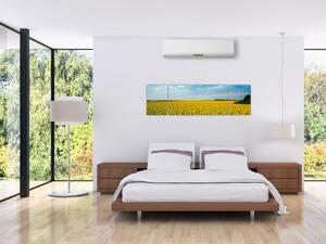 Obraz - ciąg słoneczników (170x50 cm)