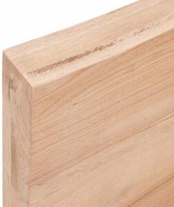 Półka, brązowa, 60x30x(2-6) cm, lakierowane lite drewno dębowe