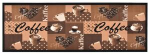 Kuchenna mata podłogowa Coffee, brązowa, 45x150 cm