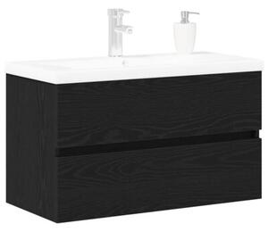 Szafka pod umywalkę z drzwiami czarny dąb 80 x 39 x 62 cm