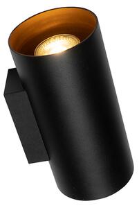 Inteligentna lampa ścienna czarna ze złotem 2-punktowa z WiFi GU10 - Sab