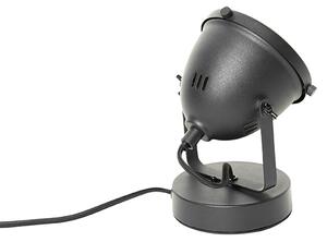 Industrialna lampa stołowa czarna 18 cm - Emado