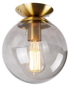 Inteligentna lampa sufitowa mosiężna z przydymionym szkłem z WiFi ST64 - Pallon