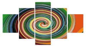 Abstrakcyjny obraz - kolorowa spirala (125x70 cm)