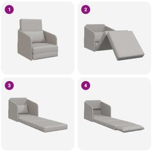 Sofa bed szary chmur 65 x 80 x 83 cm tkanina