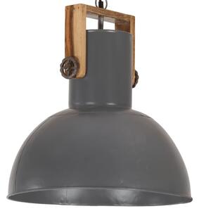 Industrialna lampa wisząca, 25 W, szara, okrągła, 42 cm, E27
