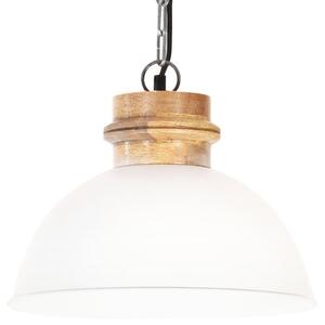 Industrialna lampa wisząca, biała, okrągła, 32 cm, E27, mango