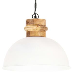 Industrialna lampa wisząca, biała, okrągła, 42 cm, E27, mango