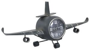 Zegar ścienny w stylu Aviator, szary, 41x8x17 cm, metal