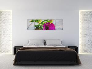 Obraz ciętego kwiatu (170x50 cm)