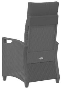 Krzesło ogrodowe 2 szt. czarny 56 x 64 x 94 cm stal i poliester