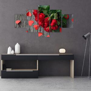 Obraz - bukiet róż (125x70 cm)