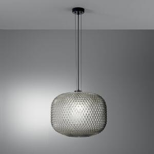 Luce Ambiente Design Lampa wisząca Ashford, możliwość ściemniania, aluminiowy / szary / cynkowy, salon / jadalnia, szkło