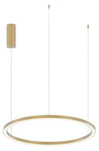 Luce Ambiente Design Lampa wisząca Hoop, mosiężny / złoty, salon / jadalnia, aluminium, nowoczesny