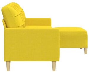 Sofa 3-osobowa, jasnoÅ¼Ã³Åta, 210 cm, tapicerowana tkaninÄ