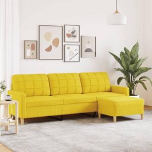 Sofa 3-osobowa, jasnoÅ¼Ã³Åta, 210 cm, tapicerowana tkaninÄ