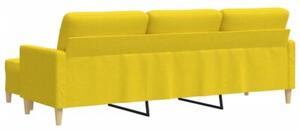 Sofa 3-osobowa, jasnoÅ¼Ã³Åta, 210 cm, tapicerowana tkaninÄ