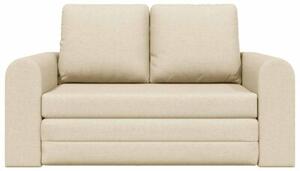 Sofa bed kremowy 148 x 71 x 83 cm tkanina