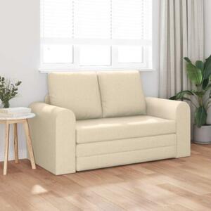 Sofa bed kremowy 148 x 71 x 83 cm tkanina