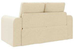 Sofa bed kremowy 148 x 71 x 83 cm tkanina
