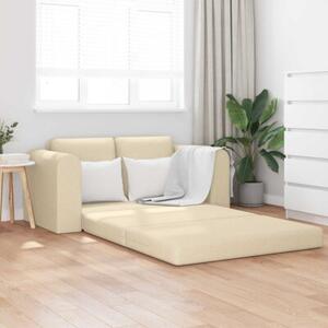 Sofa bed kremowy 148 x 71 x 83 cm tkanina