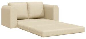 Sofa bed kremowy 148 x 71 x 83 cm tkanina
