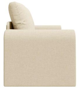 Sofa bed kremowy 148 x 71 x 83 cm tkanina