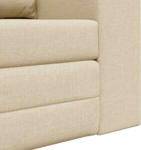Sofa bed kremowy 148 x 71 x 83 cm tkanina