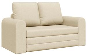Sofa bed kremowy 148 x 71 x 83 cm tkanina