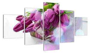 Obraz - bukiet tulipanów (125x70 cm)