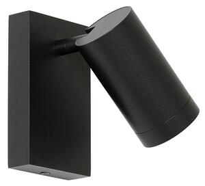 Nowoczesna lampa ścienna czarna regulowana z przełącznikiem - Jeana Luxe