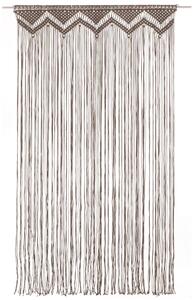 Zasłona z makramy, kolor taupe, 140 x 240 cm, bawełna