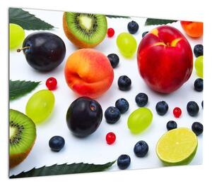 Obraz owoców z kroplami wody (70x50 cm)