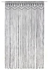 Zasłona z makramy, antracyt, 140 x 240 cm, bawełna