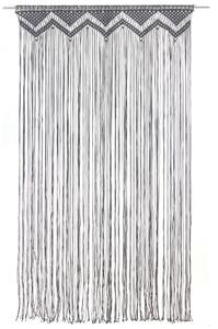 Zasłona z makramy, antracyt, 140 x 240 cm, bawełna