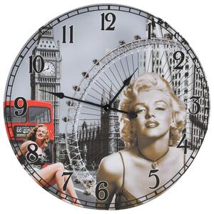 Zegar ścienny w stylu vintage Marilyn Monroe, 60 cm