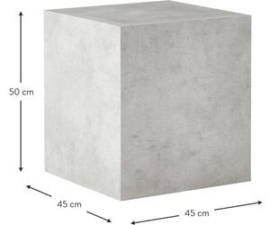 Stolik pomocniczy o wyglądzie betonu Lesley